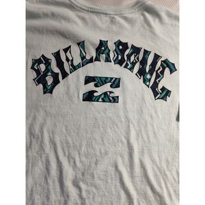 Billabong Large Premium Cotton T-shirt‎ Light Blue Back Big Logo 818
